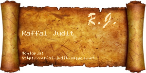 Raffai Judit névjegykártya